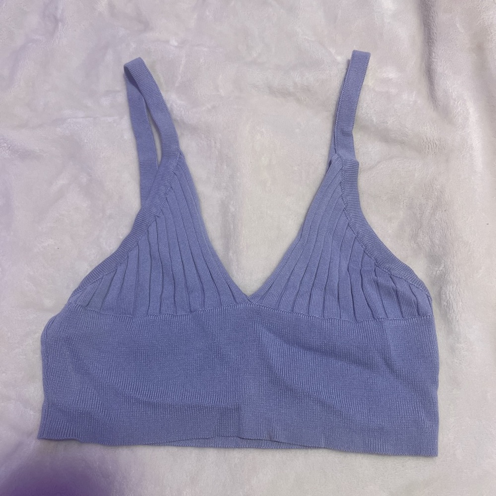 light purple american threads crop top